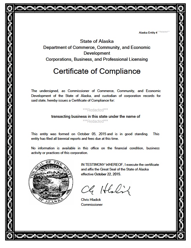 alaska secretary of state certificate of good standing