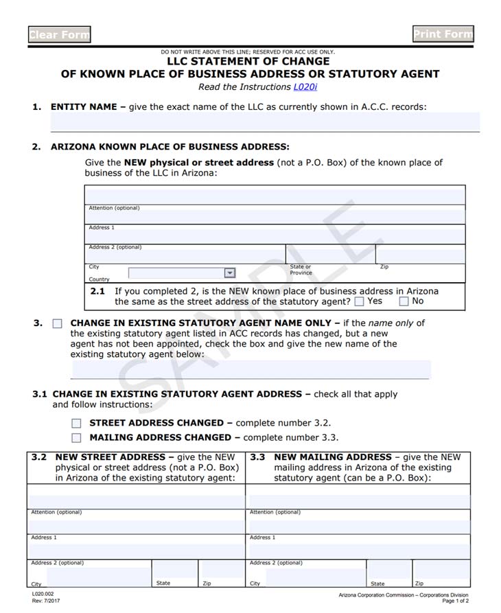 arizona registered agent llc