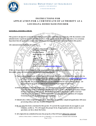 Certificate of Authority Louisiana