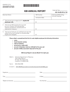 kentucky annual report form
