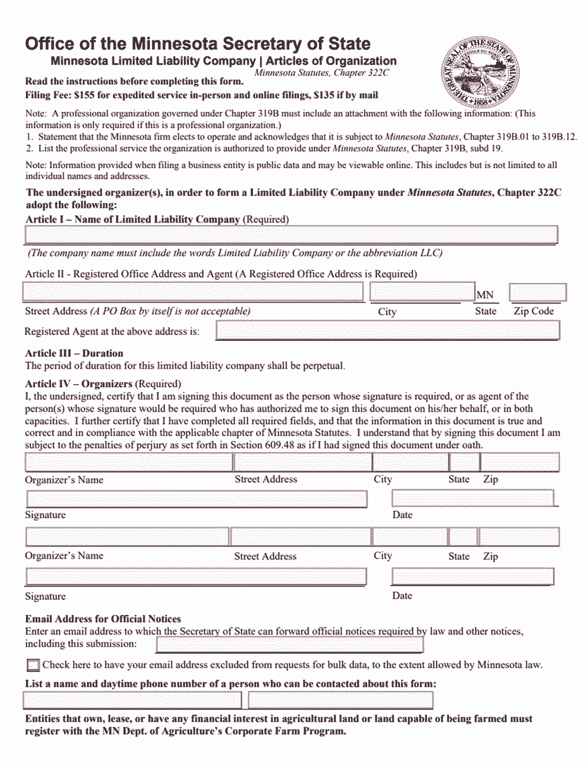 minnesota company registration