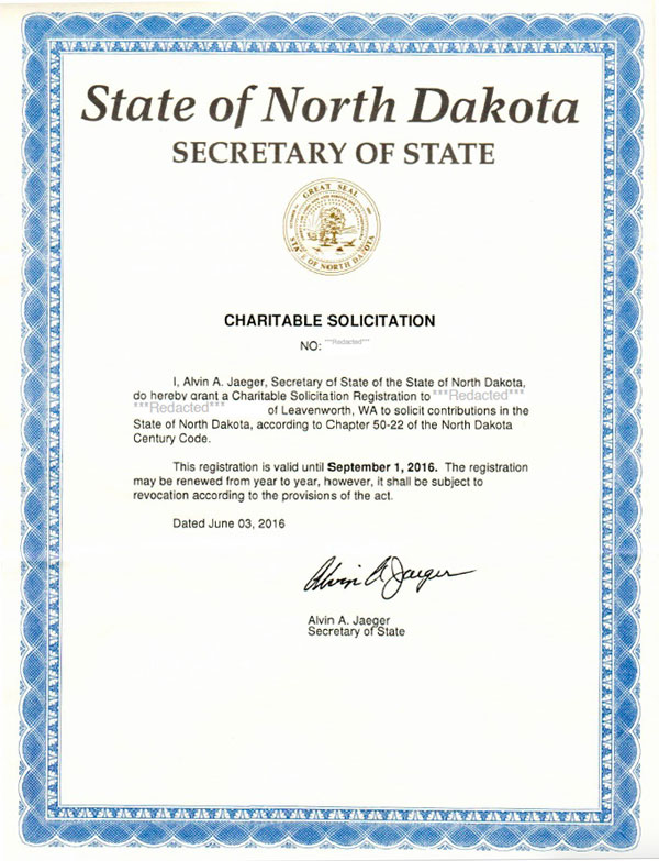 North Dakota Certificate of Organization