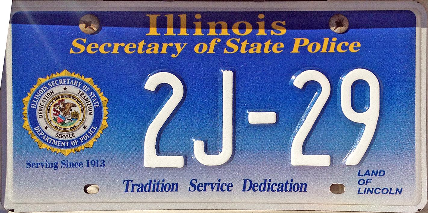 secretary of state illinois license plate