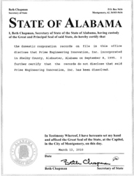 alabama certificate of authority renewal LLC Bible