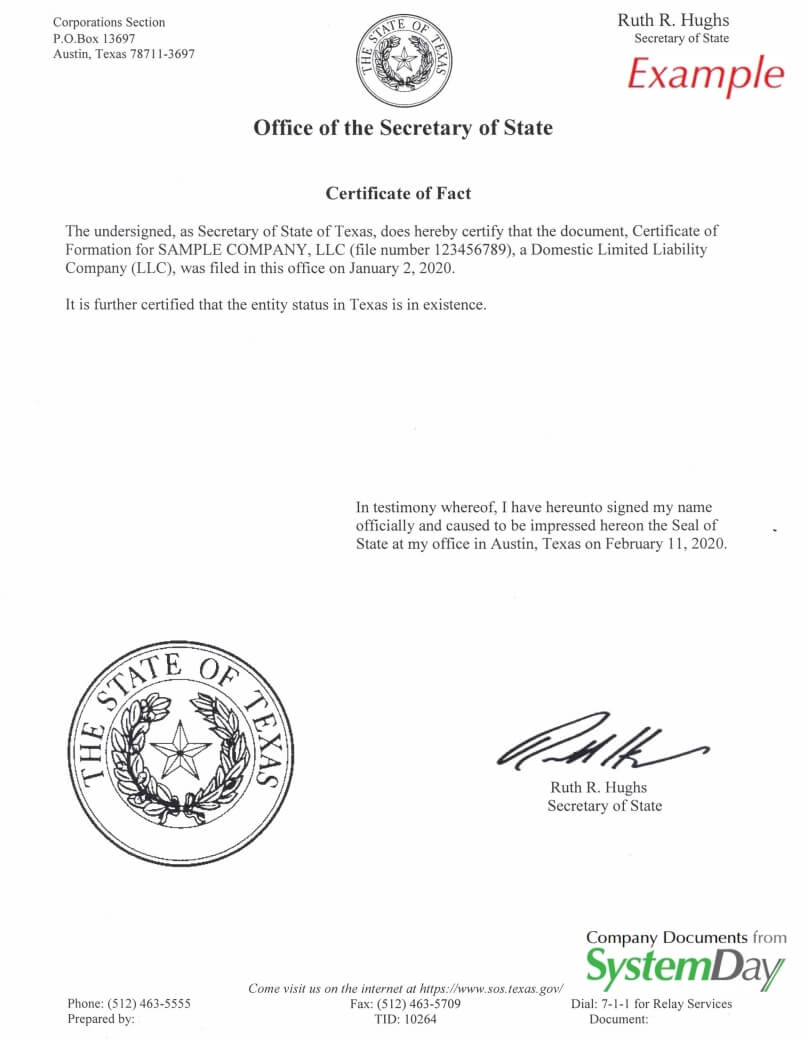 How To Find My Texas Secretary Of State File Number