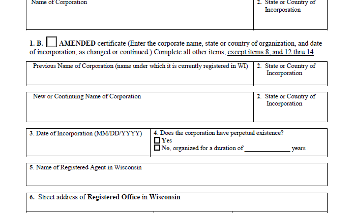 Certificate Of Authority Wisconsin