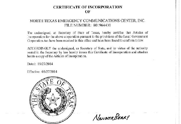 Texas Articles Of Incorporation