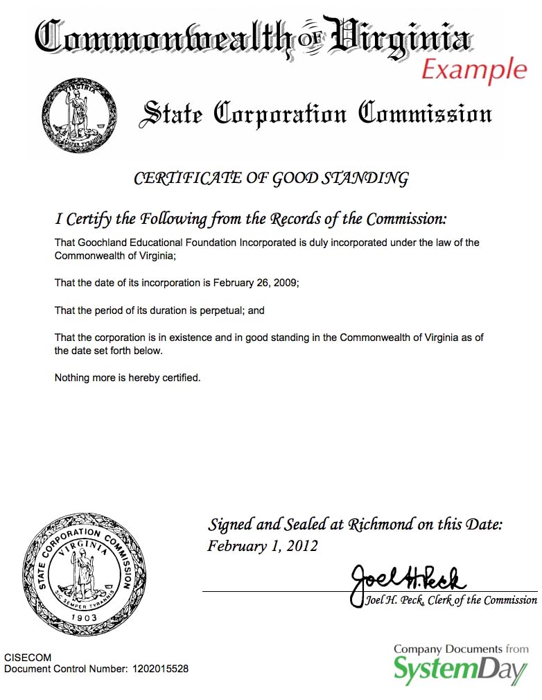 Virginia Certificate of Formation LLC Bible