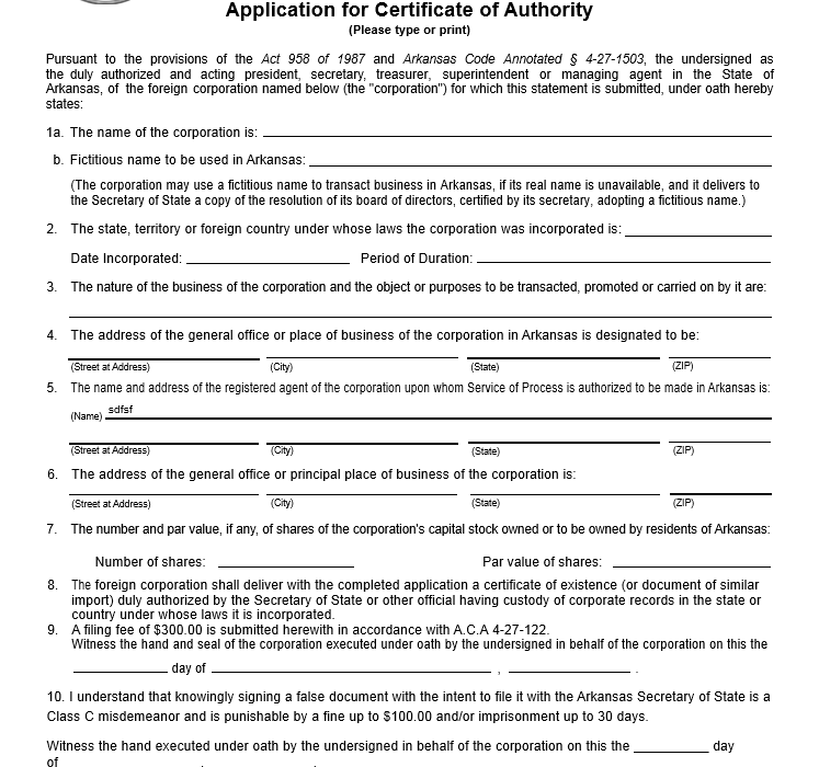 arkansas-application-for-certificate-of-authority-llc-bible