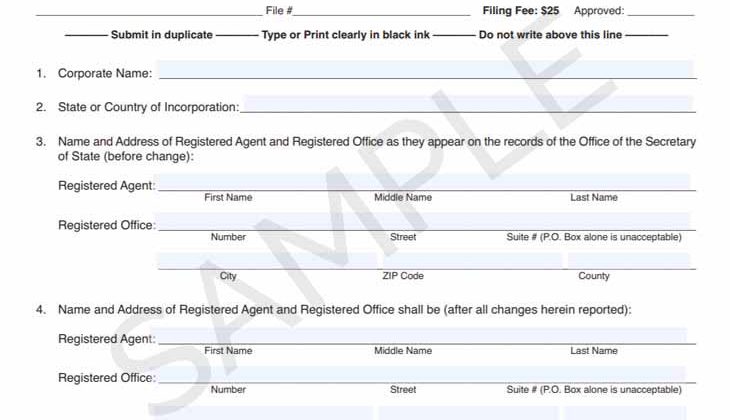 change Registered Agent Illinois Corporation