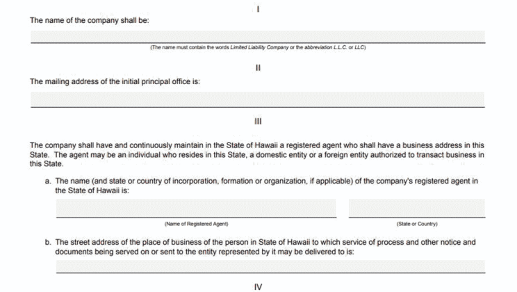 hawaii Limited Liability Company Act