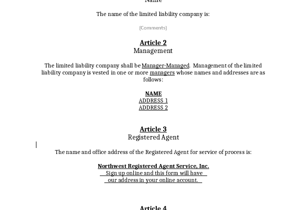 certificate Of Organization Limited Liability Company Nebraska