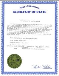 certificate of organization mn LLC Bible
