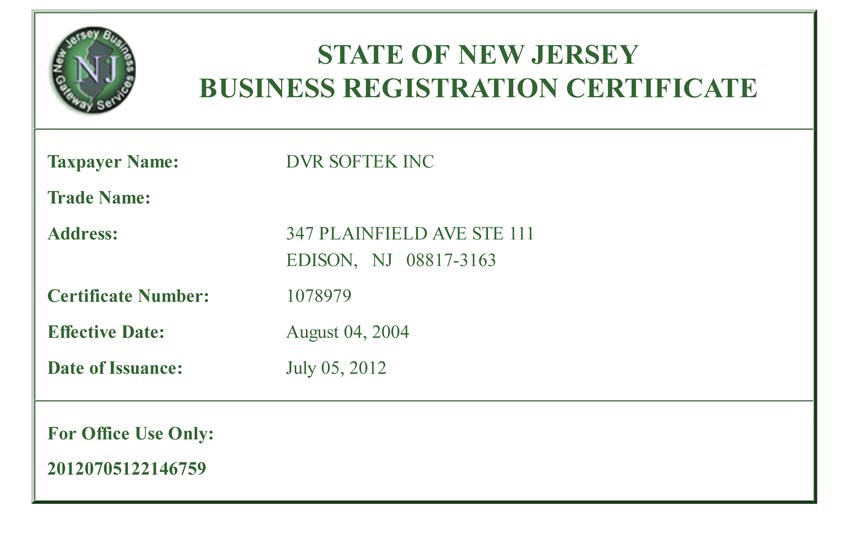 Nj Business Registration Certificate Search LLC Bible